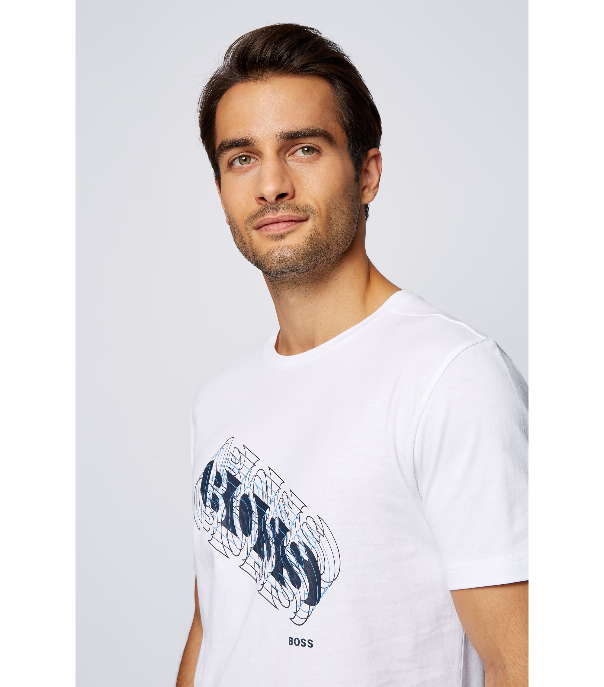 Hugo Boss Camiseta rn logotipo de protección UV T-Shirt Blanco 105 50407774